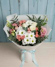 Букет цветов из:  Розы, Лизиантусы и Хризантемы #REPLACE_PRED# Минеральных водах