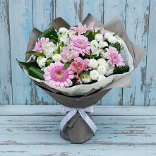 Букет цветов из:  Герберы, Альстромерии и Хризантемы в Минеральных водах