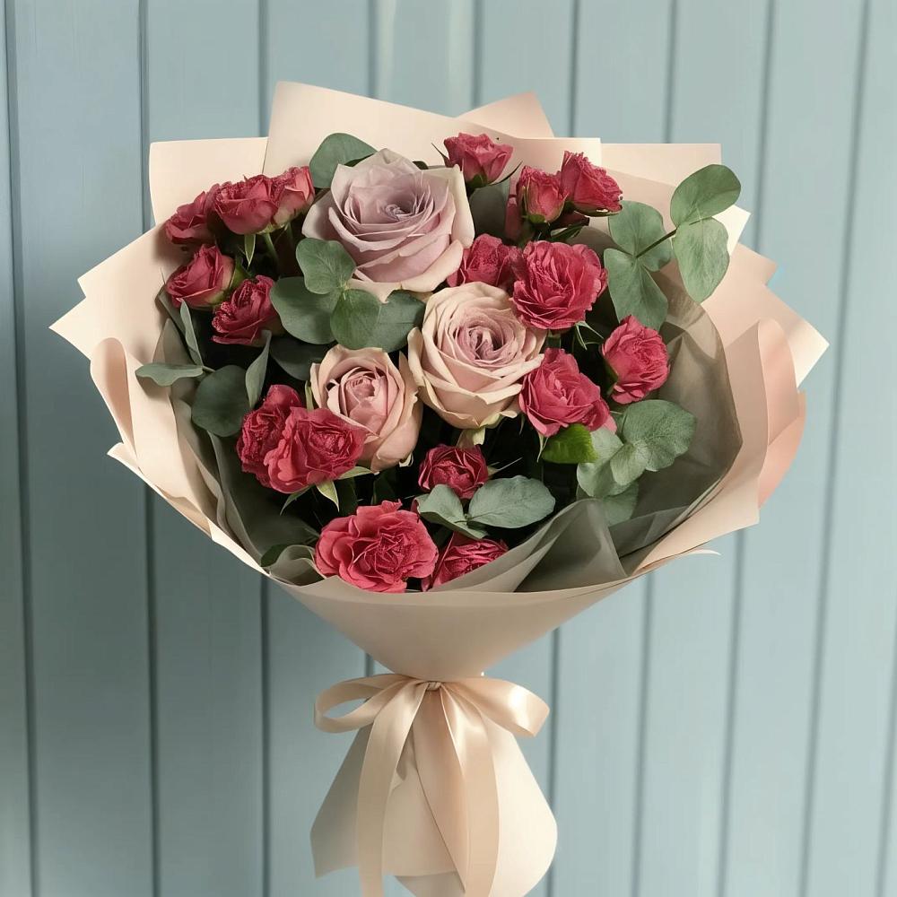 Букет цветов из: Гвоздики и Розы в Минеральных водах