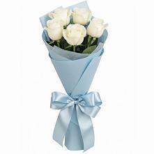 Букет 5 Белых роз Проуд в Минеральных водах