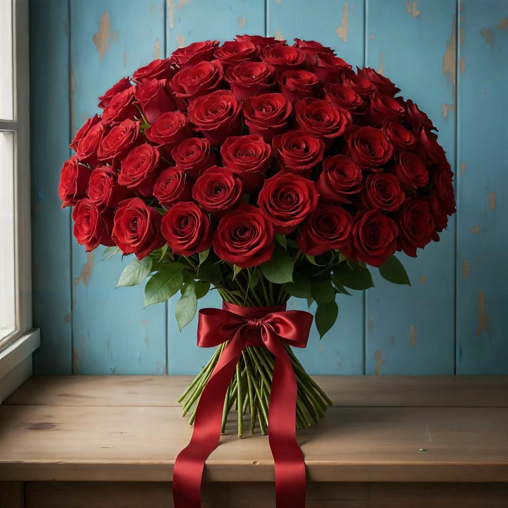 Букет Красные розы Блэк Меджик в Минеральных водах