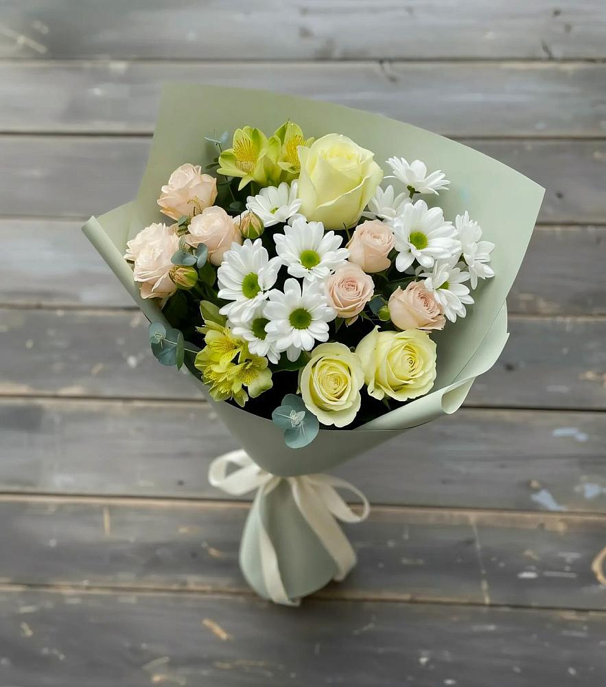 Букет цветов из: Альстромерии, Розы и Хризантемы в Минеральных водах