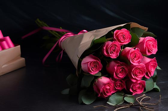 Букет 11 роз Пинк в Минеральных водах