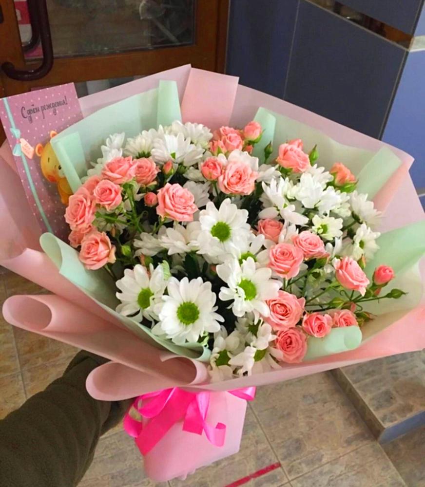 Букет цветов из: Розы и Хризантемы в Минеральных водах