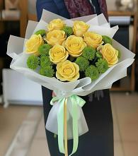 Букет цветов из:  Хризантемы и Розы в Минеральных водах