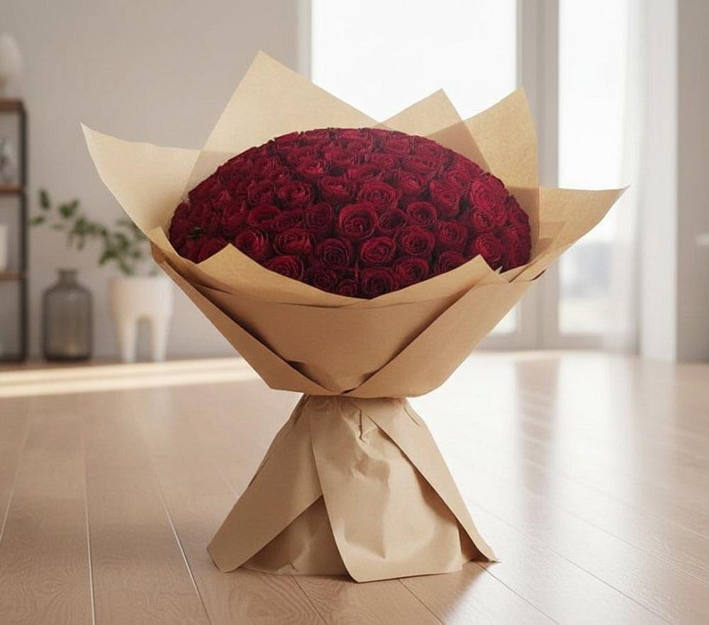 Букет 101 Красная роза в Минеральных водах